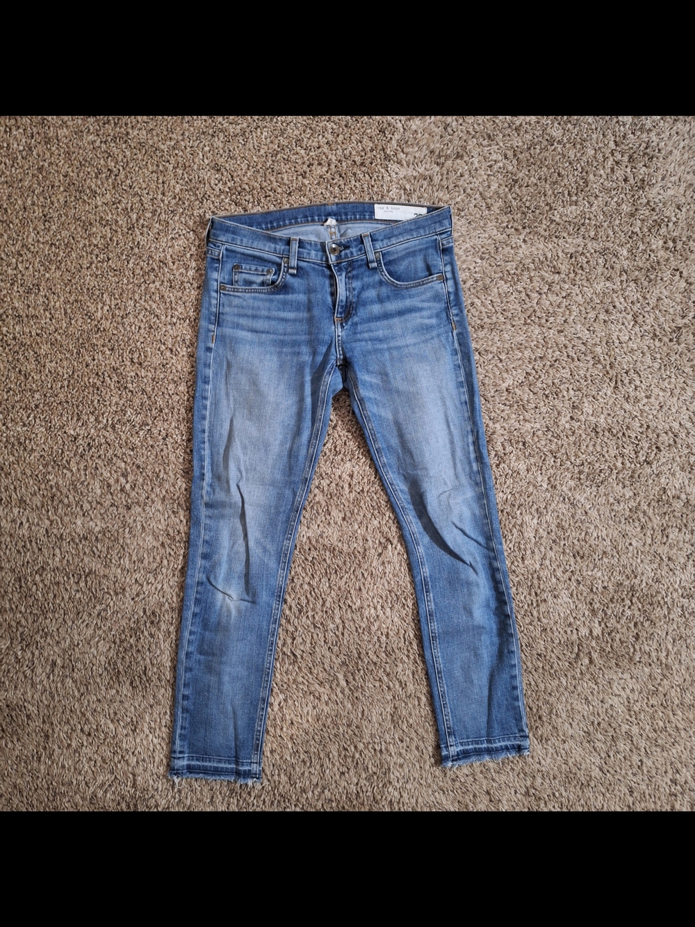 Rag & Bone Dre Capri Slim Boyfriend Jeans Livingston Wash Size 26